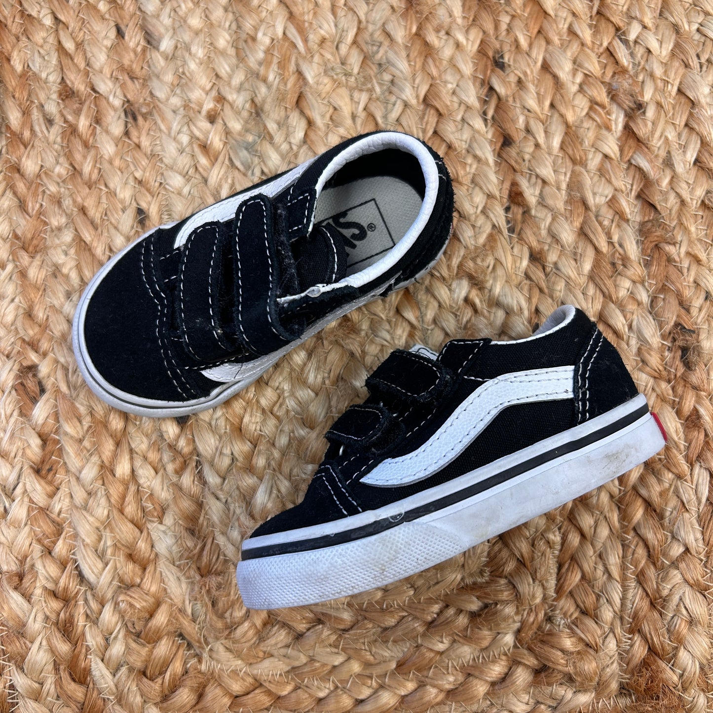 B&W Velcro Skate Sneakers