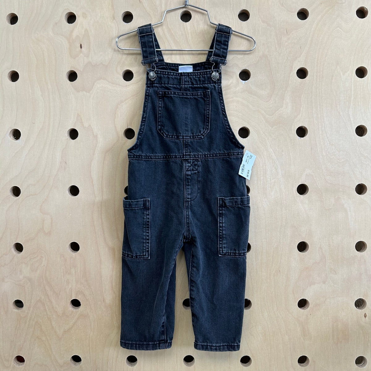 Black Denim Overalls
