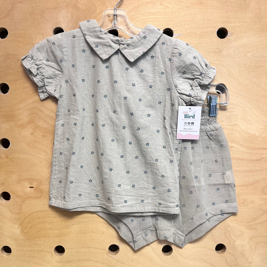 Sage Floral Linen Outfit