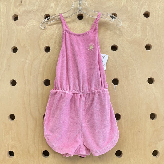 Pink Sunny Terry Romper