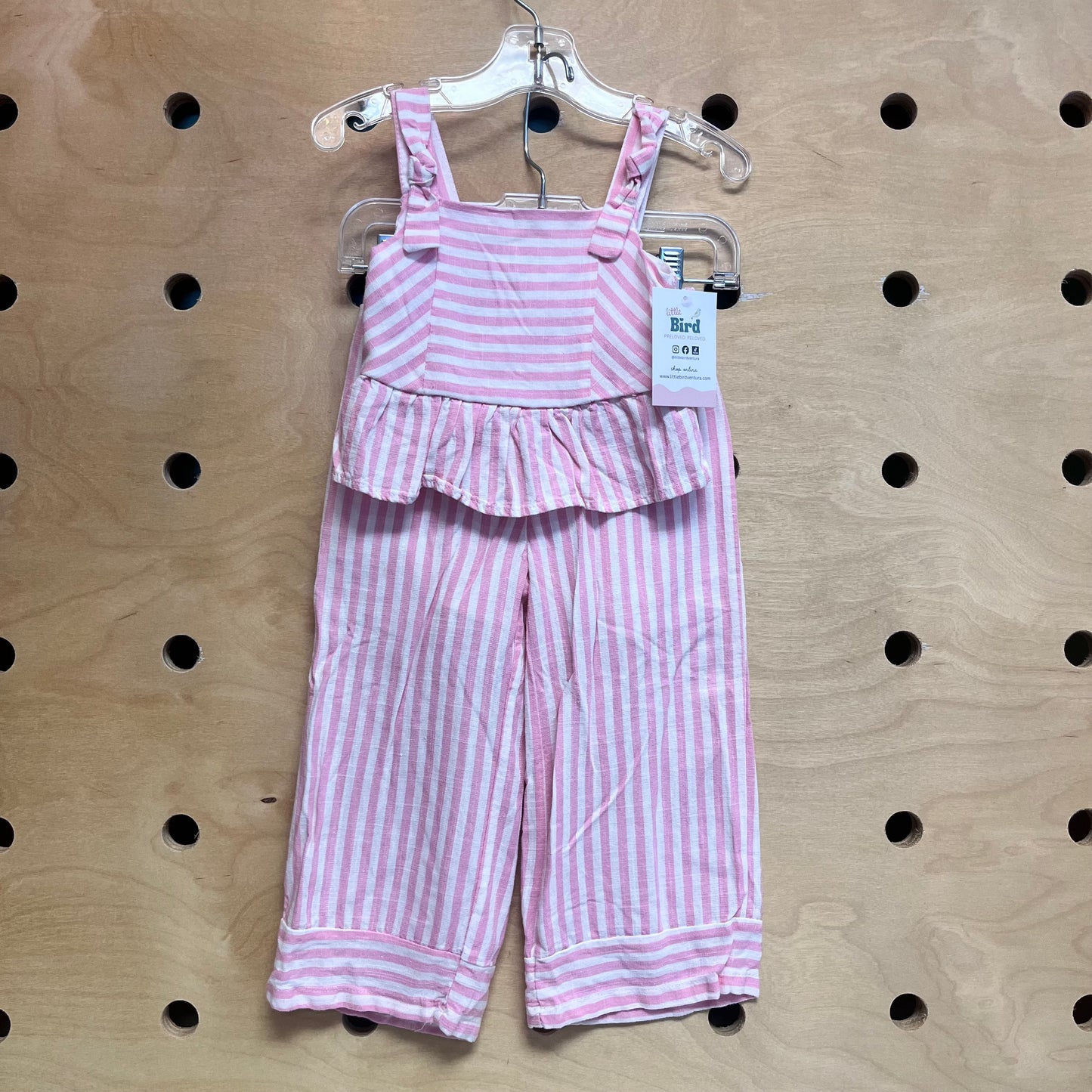 Pink/White Striped Outfit