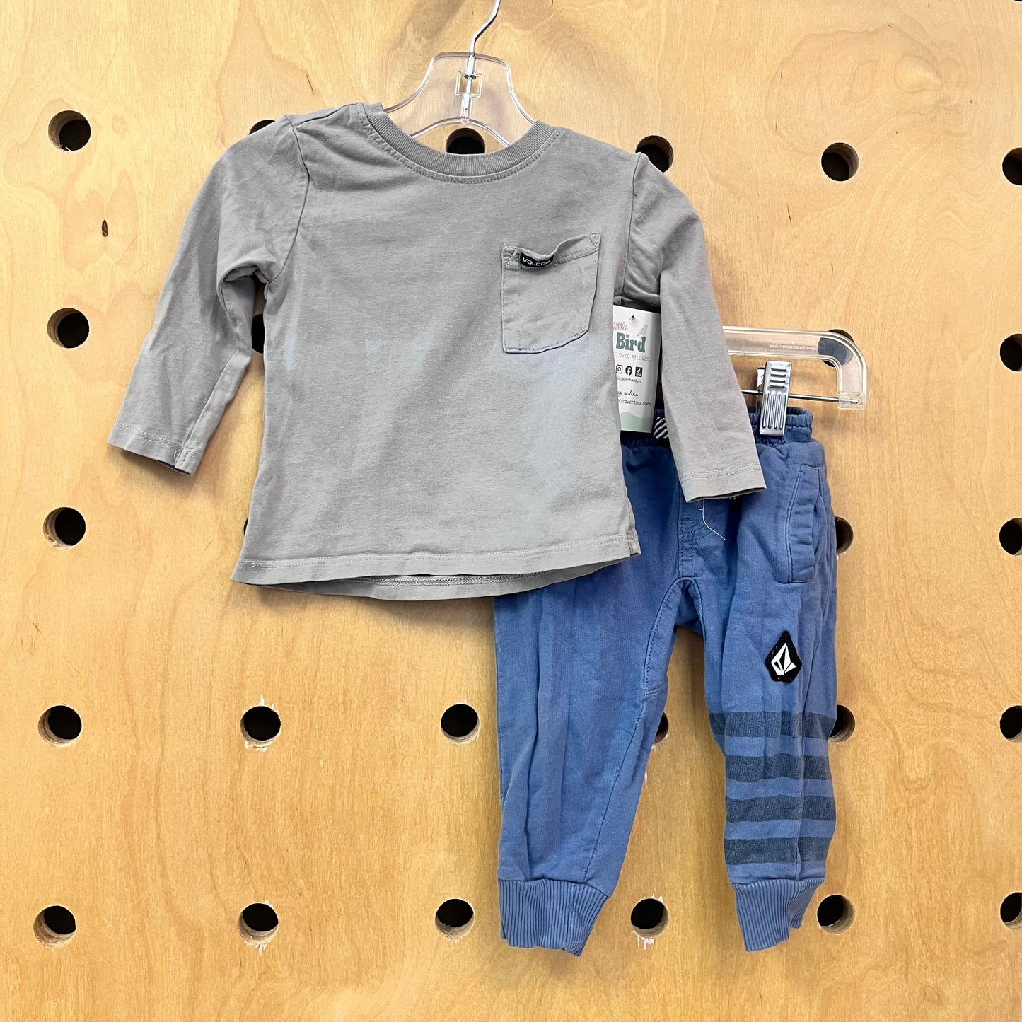 Grey/Blue Striped Outfit