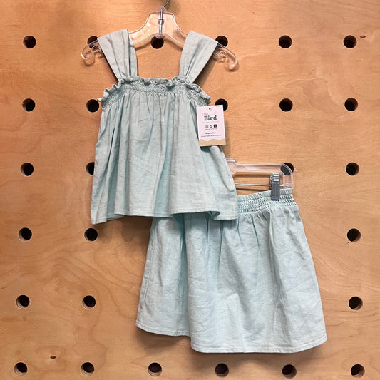 Blue Linen Tank & Skirt NEW!