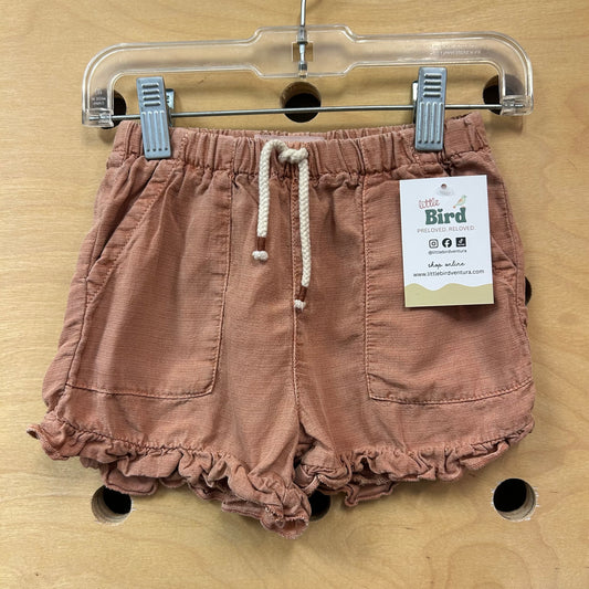 Terracotta Linen Blend Shorts