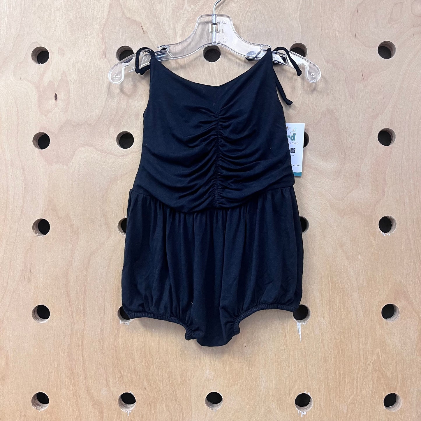Black Bamboo Bubble Romper
