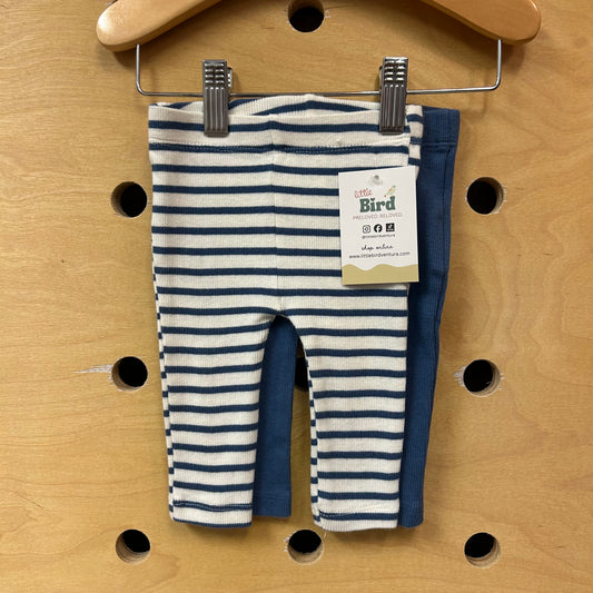 2pc. Blue/White Striped Soft Pants