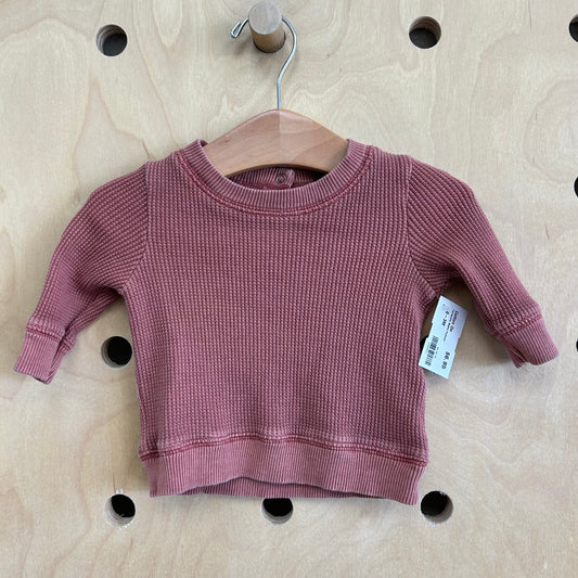 Terracotta Waffle Pullover