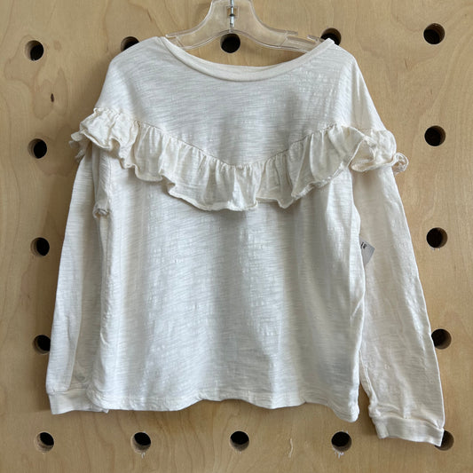 Cream Ruffle Long Sleeve