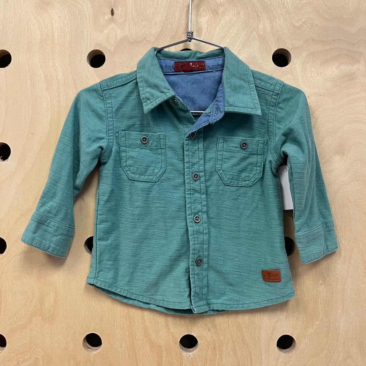 Green Button Up