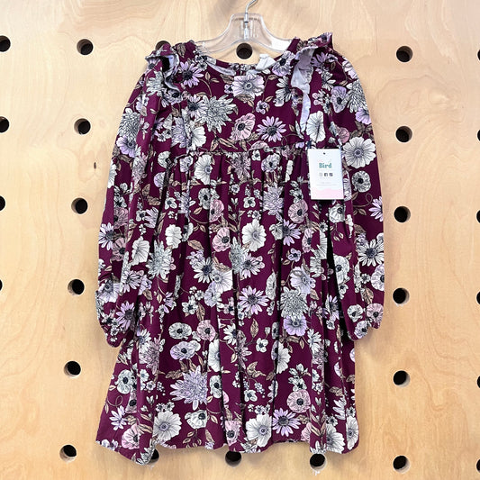 Burgundy Floral Dress