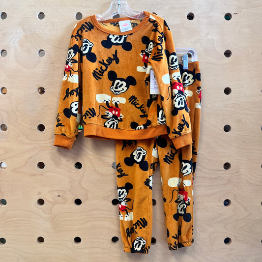 Caramel Soft Mickey Pajamas