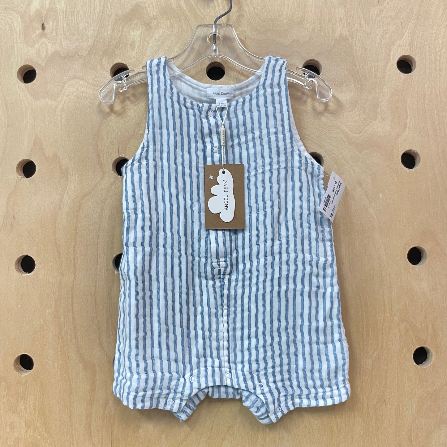 Blue Striped Gauze Romper NEW!