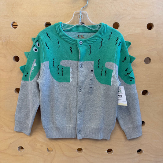 Grey/Green Alligator Sweater NEW!
