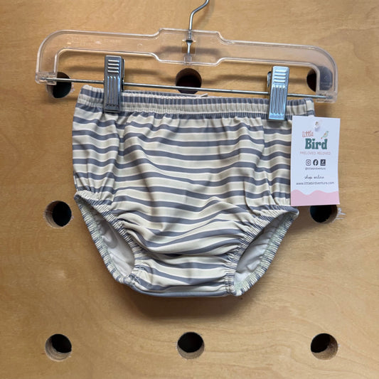 Green/Grey Striped Swim Diaper