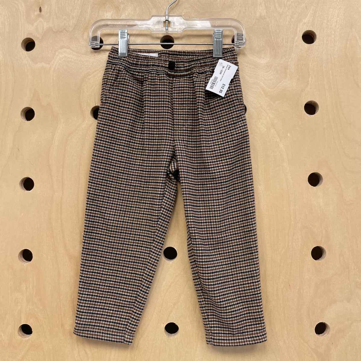 Brown Houndstooth Knit Pants