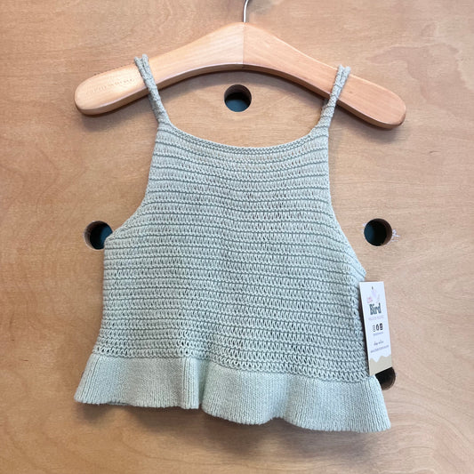 Mint Crocheted Button-Back Tank