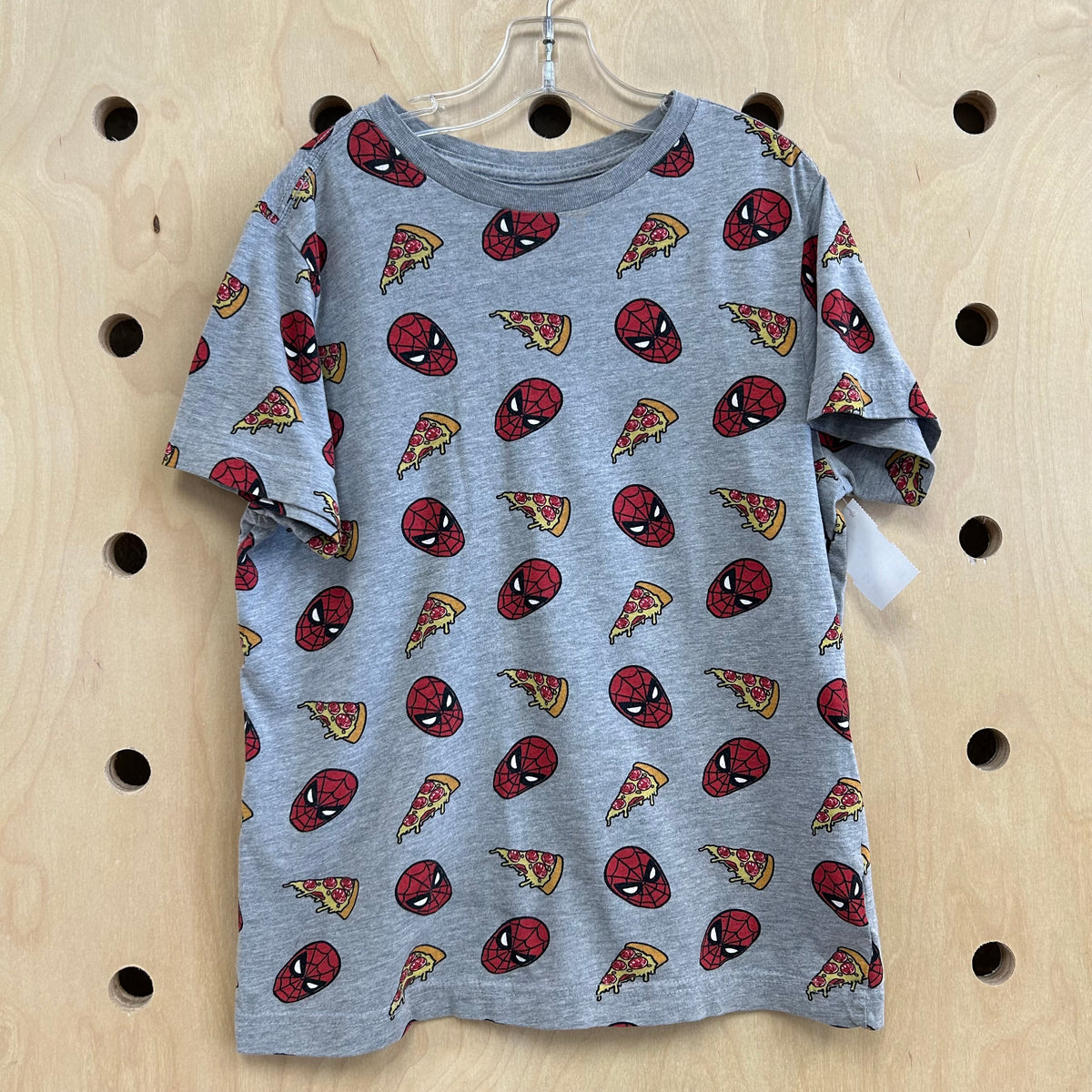 Grey Spiderman Pizza Tee