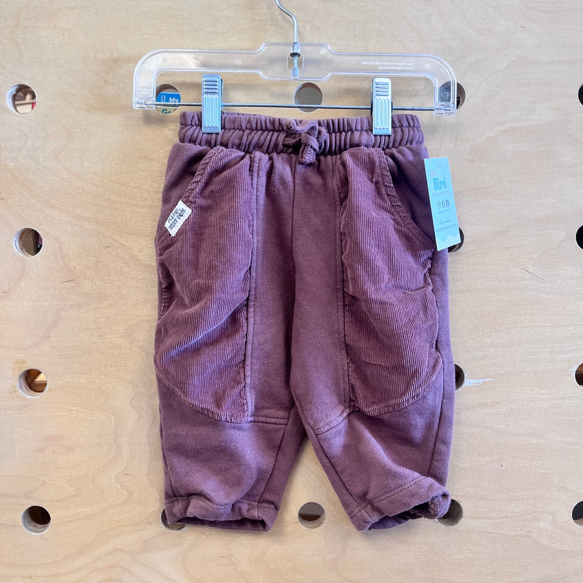 Brown Cord Pocket Fleece Pants