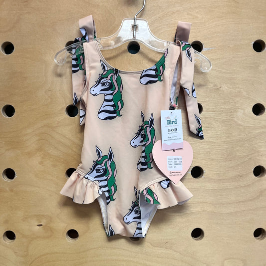 Peach Zebra Swimsuit  NEW!