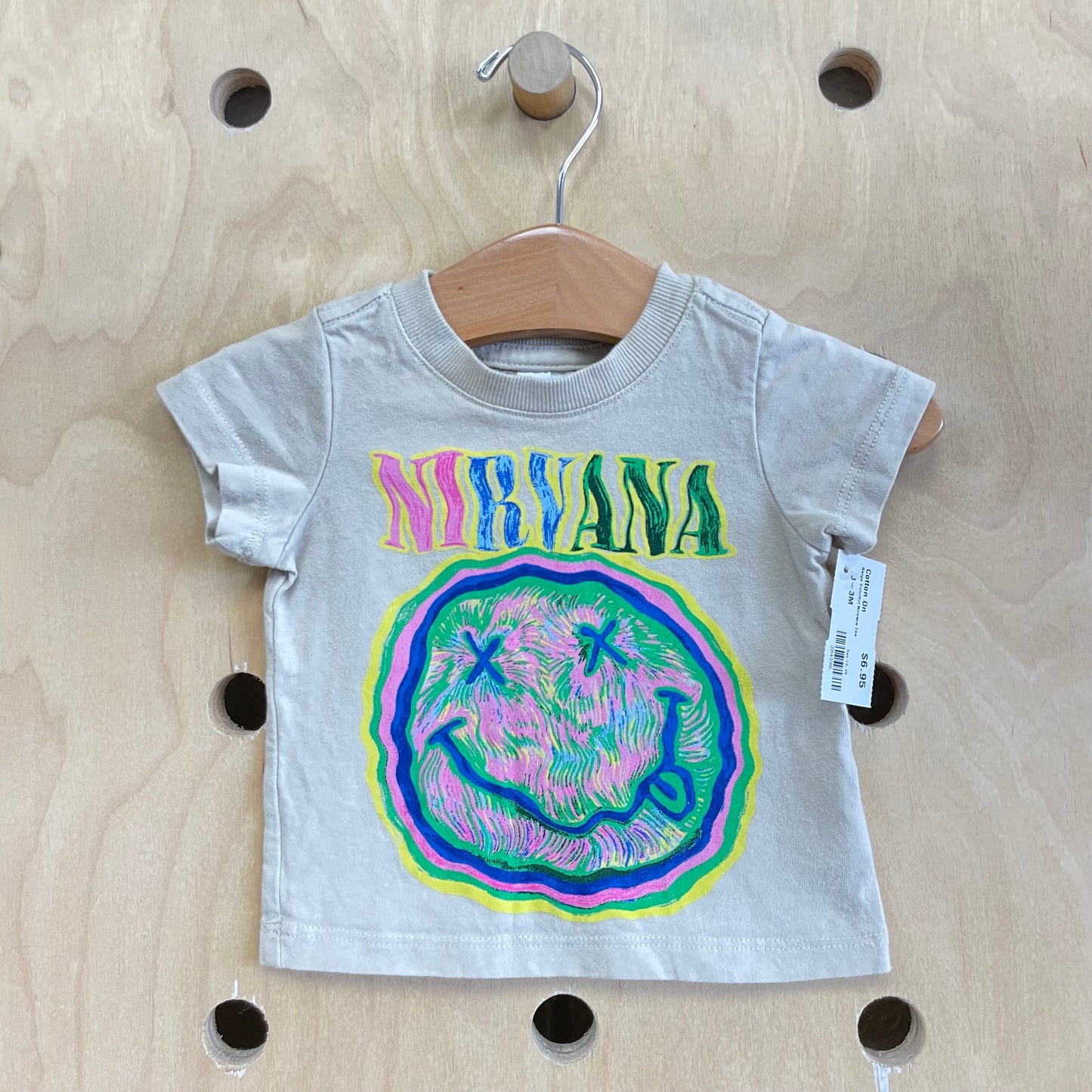 Beige Colorful Nirvana Tee