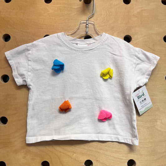 White Butterfly Boxy Tee