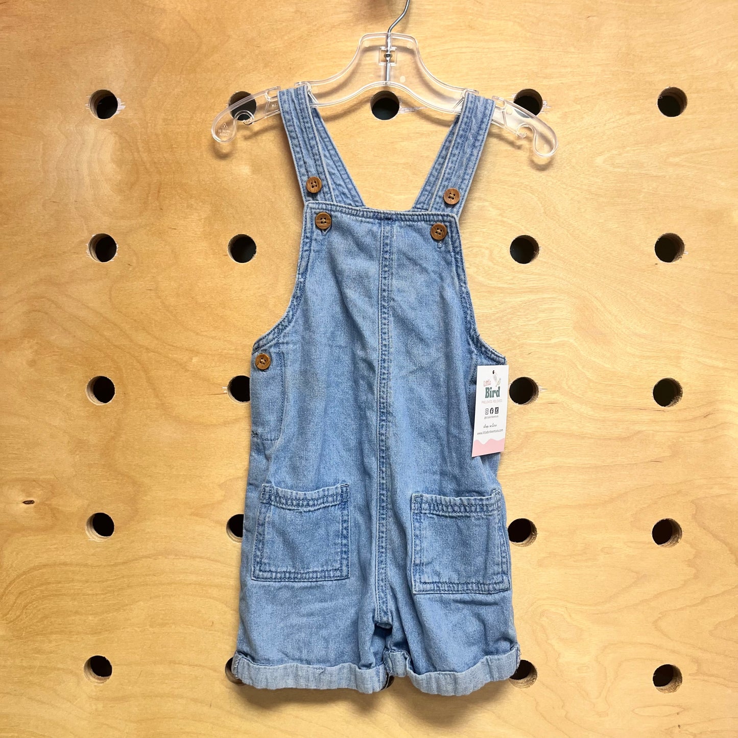 Organic Cuffed Denim Shortalls