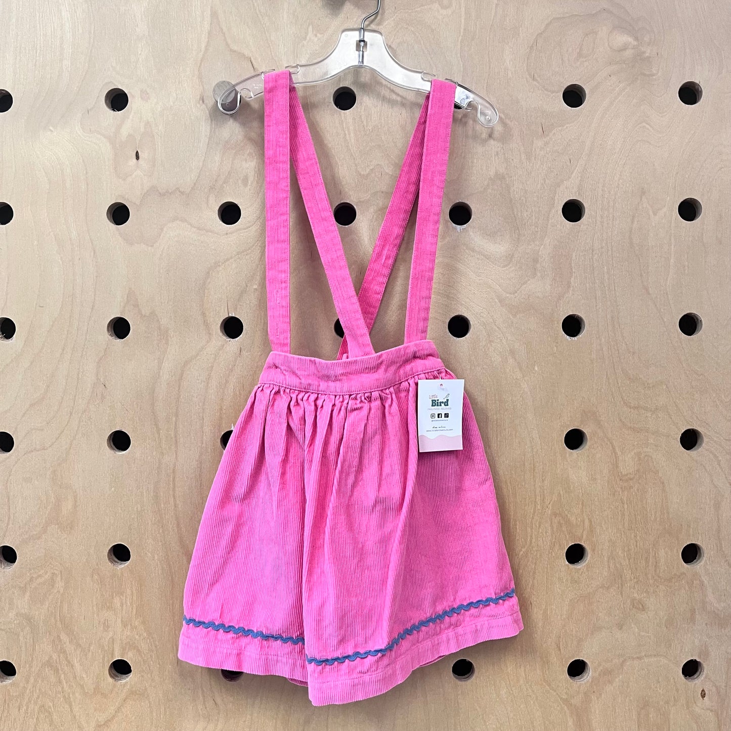Embroidered Floral Pink Cord Jumper