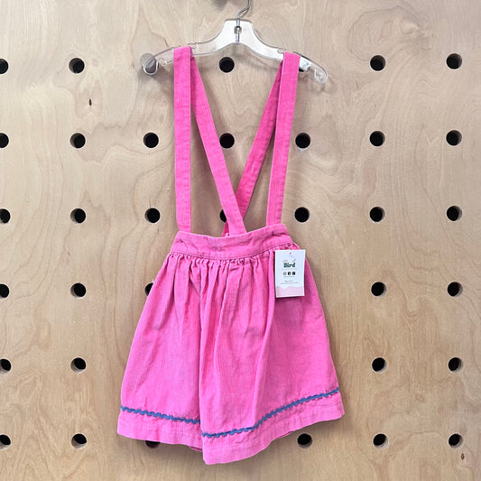 Embroidered Floral Pink Cord Jumper