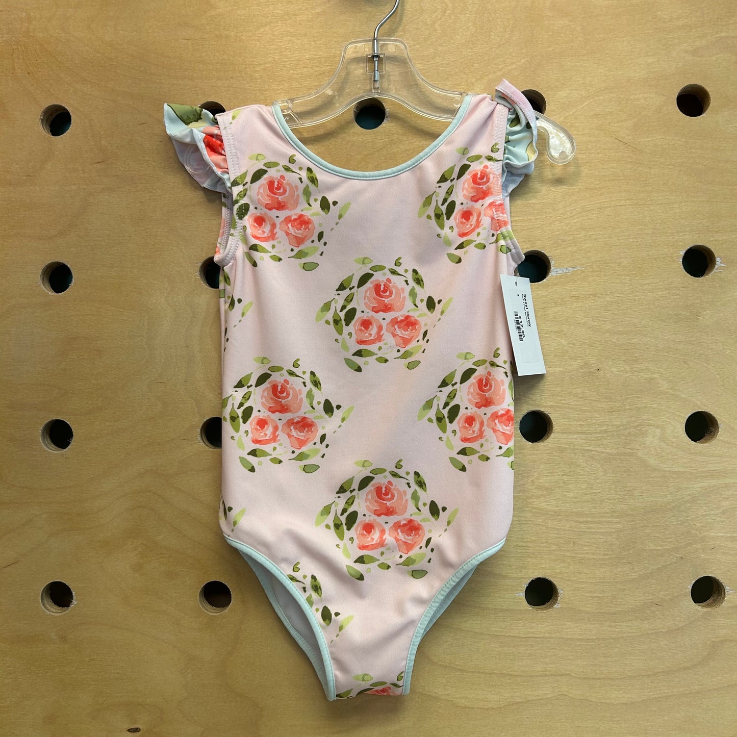 Pink Floral Swimsuit