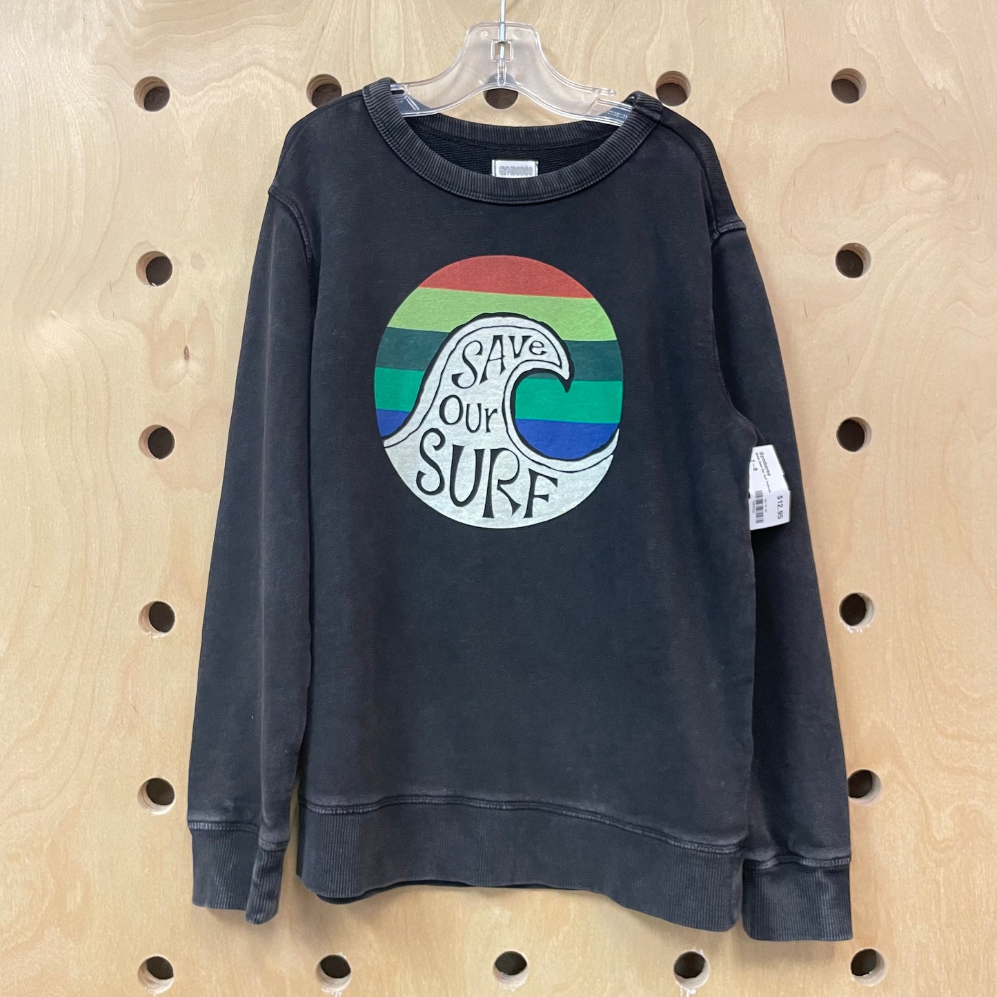Black Save Our Surf Pullover