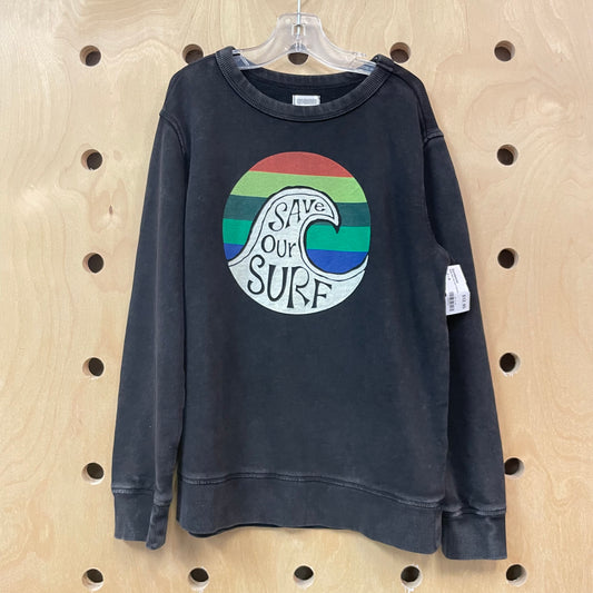 Black Save Our Surf Pullover
