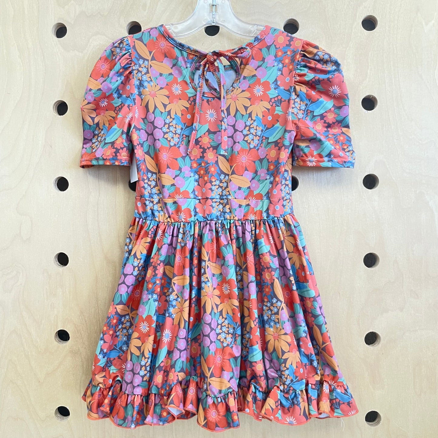 Orange Floral Twirl Dress