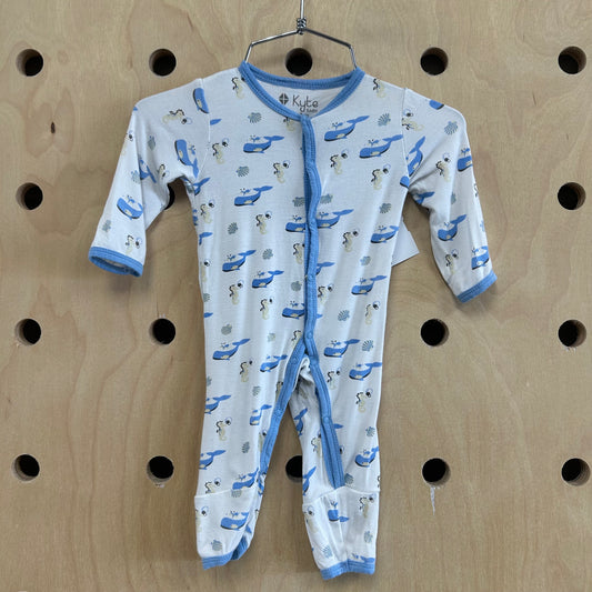 Whale Bamboo Romper