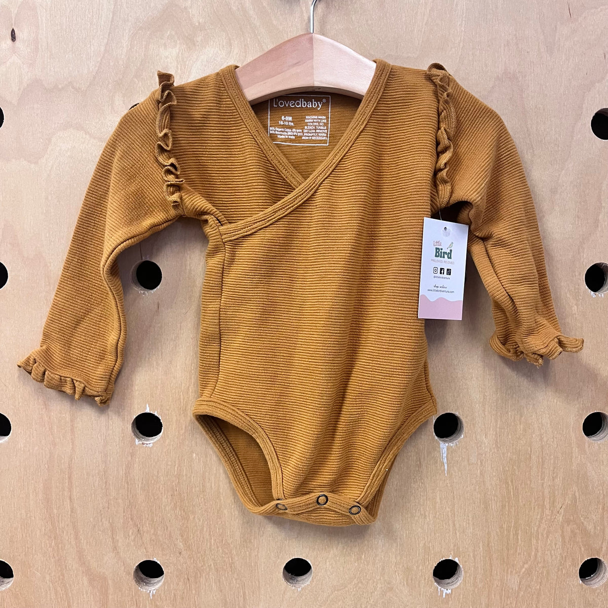Organic Marigold Ribbed Bodysuit