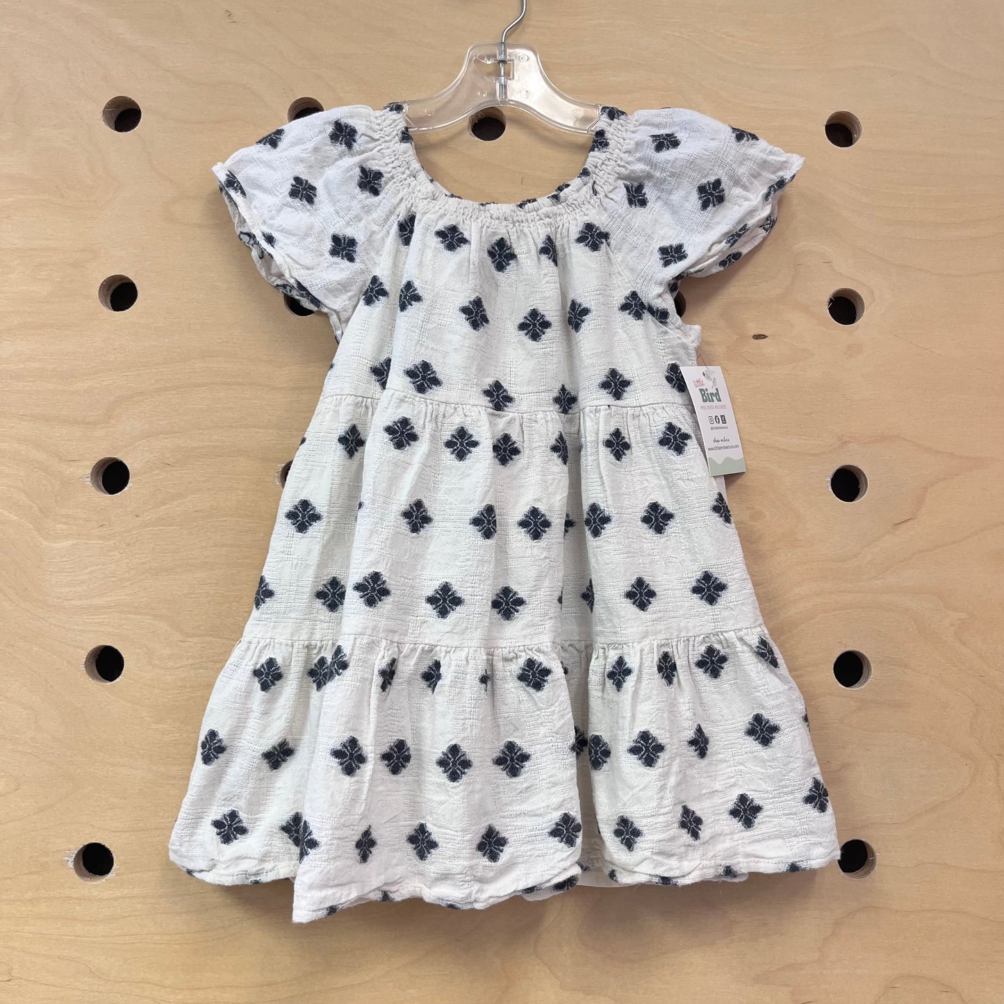 Beige & Black Textured Dress