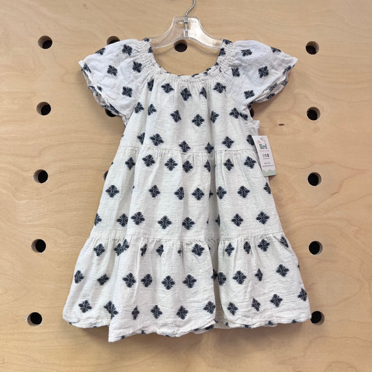 Beige & Black Textured Dress