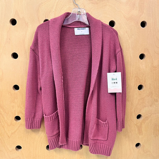 Mauve Open Knit Cardigan