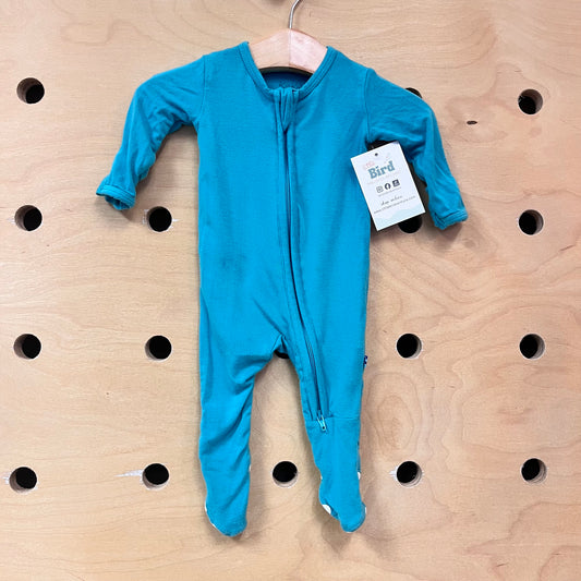 Teal Bamboo Footies