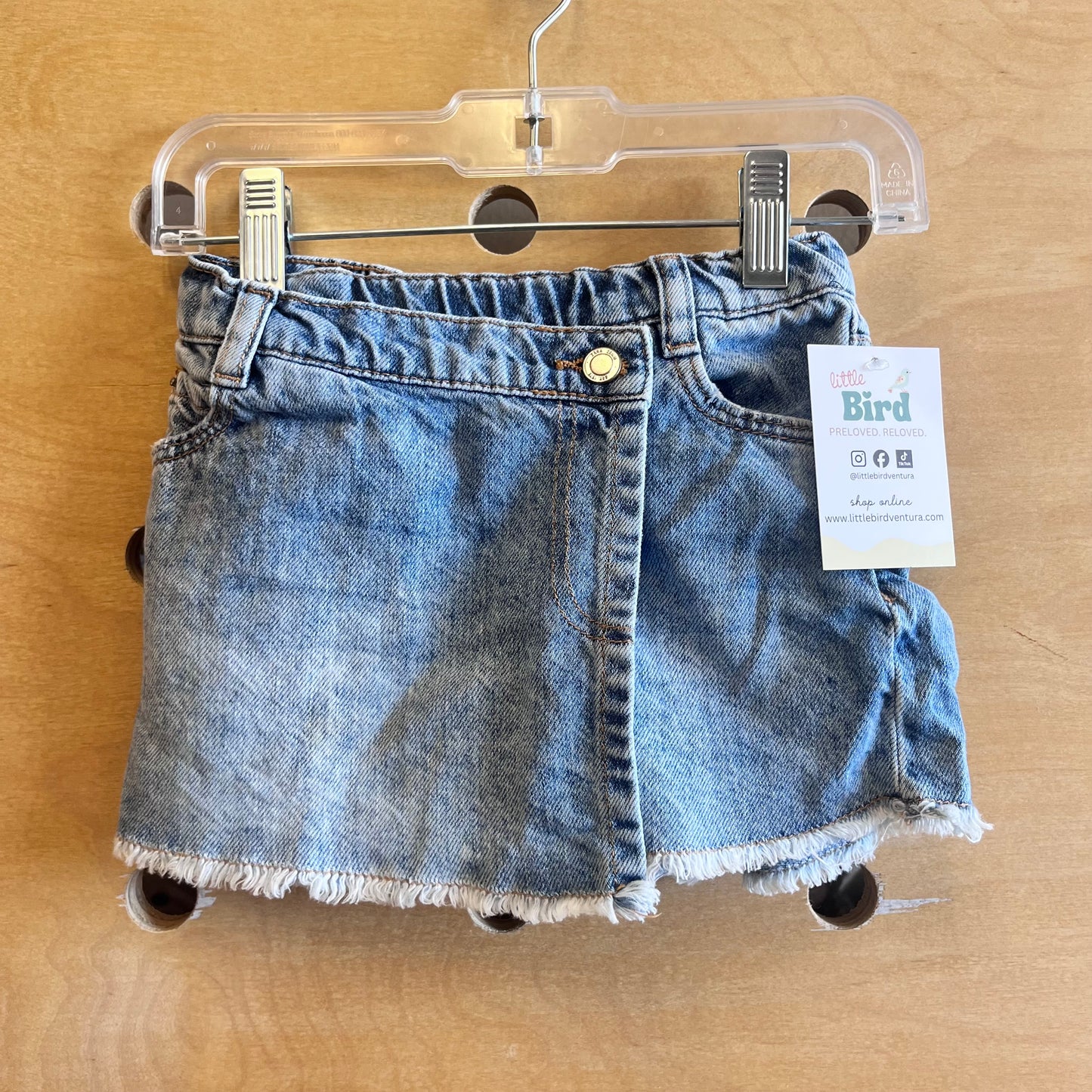 Denim Wrap Shorts
