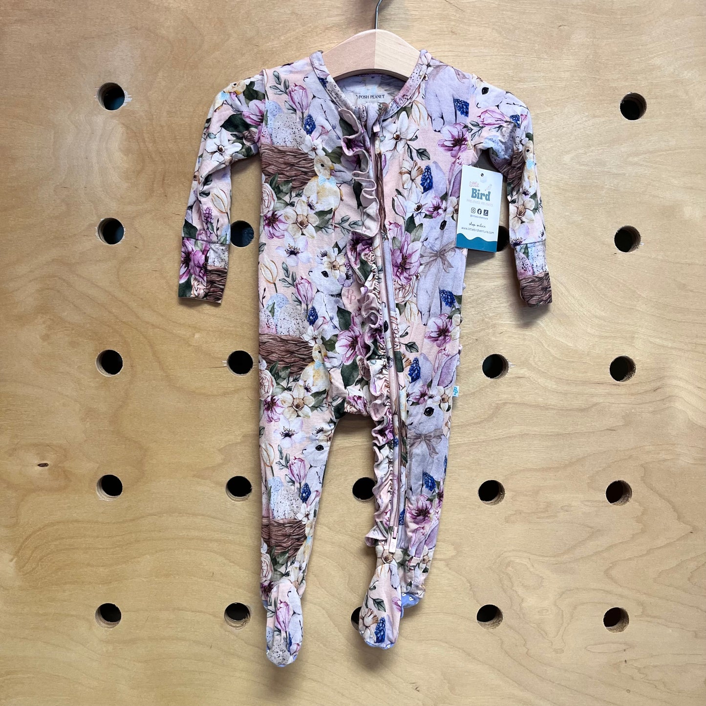Floral Bunnies & Ducks Bamboo Footies