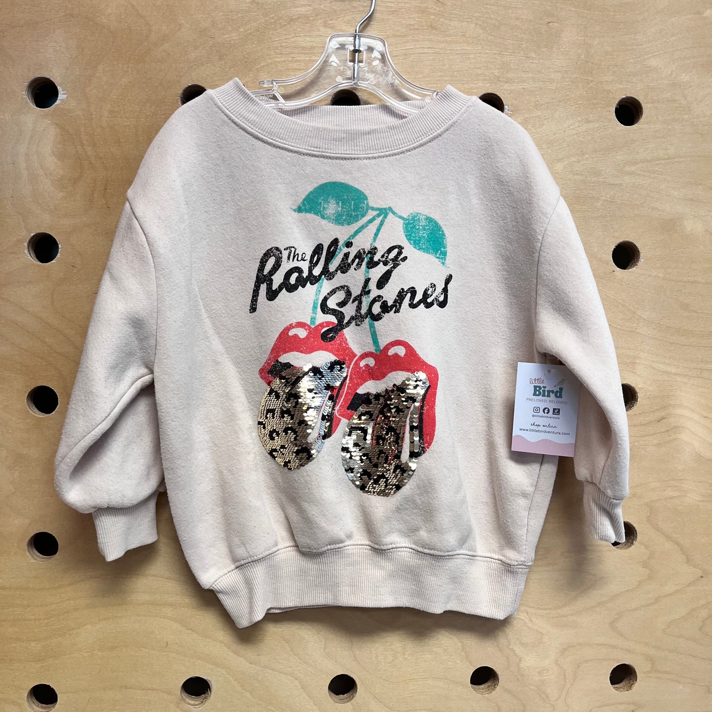 Cream Sequins 'Rolling Stones' Pullover