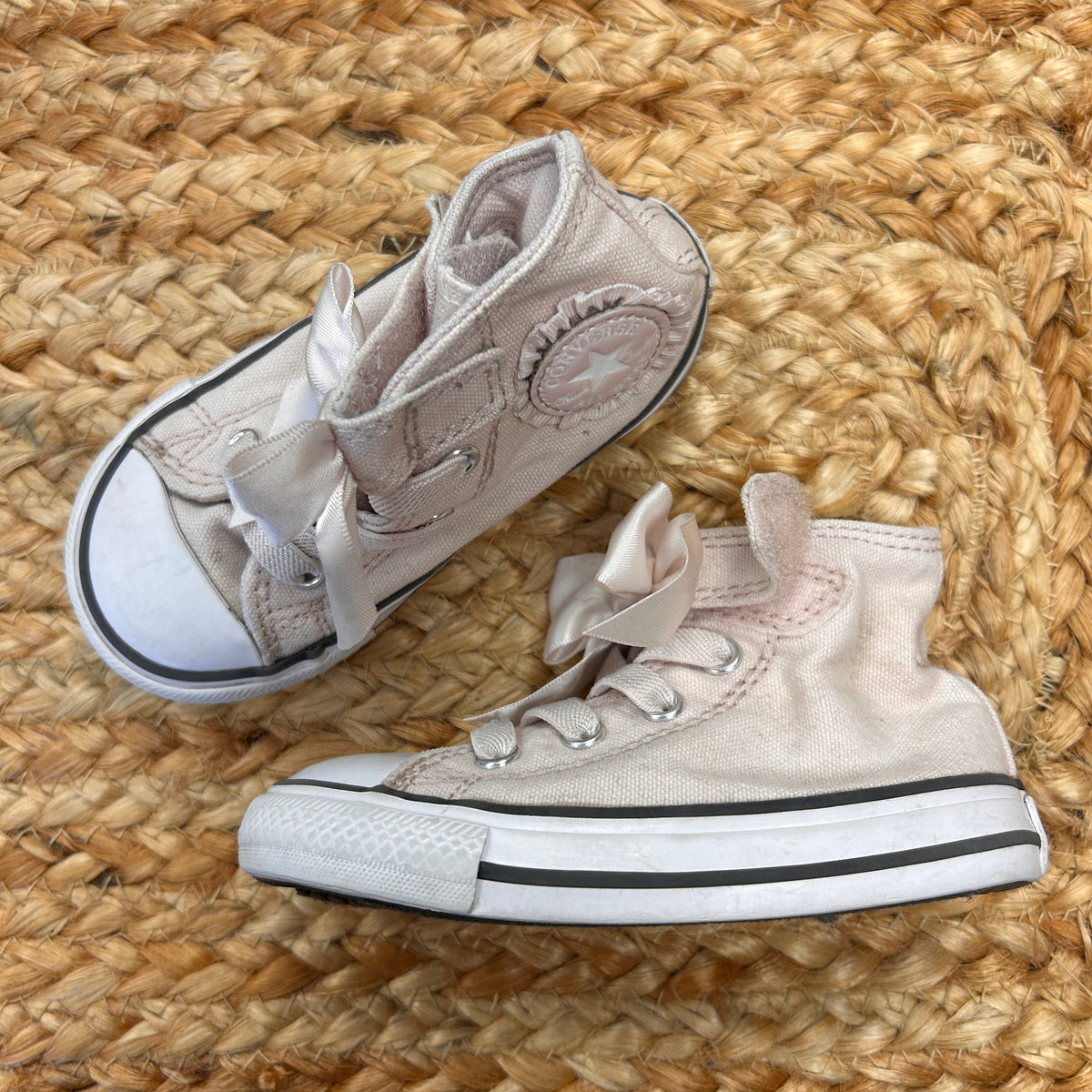 Light Pink Ruffles & Bows Hi Tops