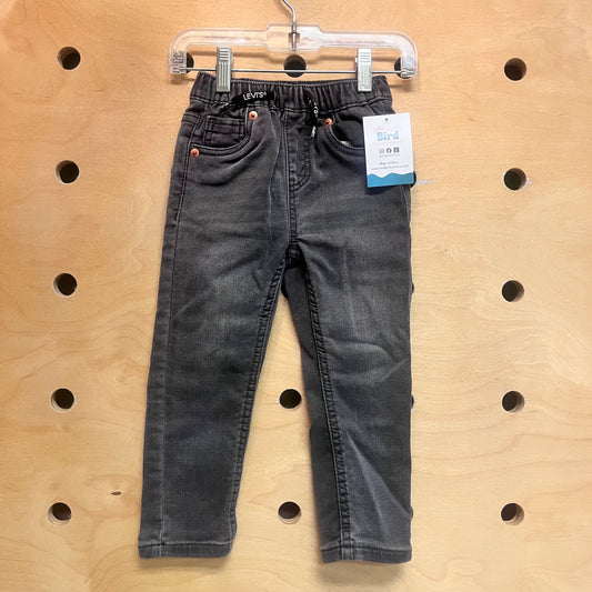Grey Skinny Pull On Denim Pants