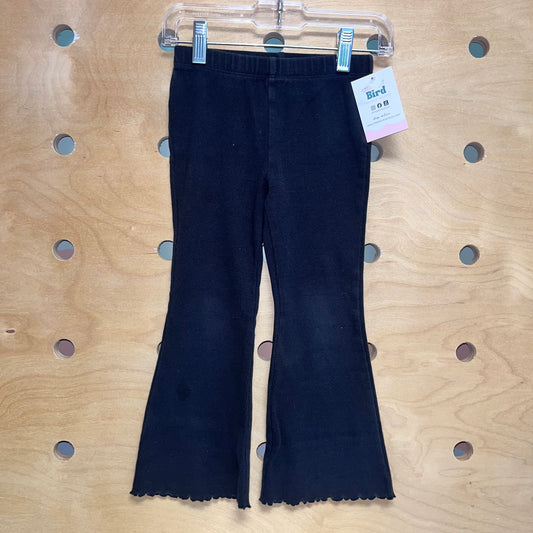 Black Flare Ribbed Leggings