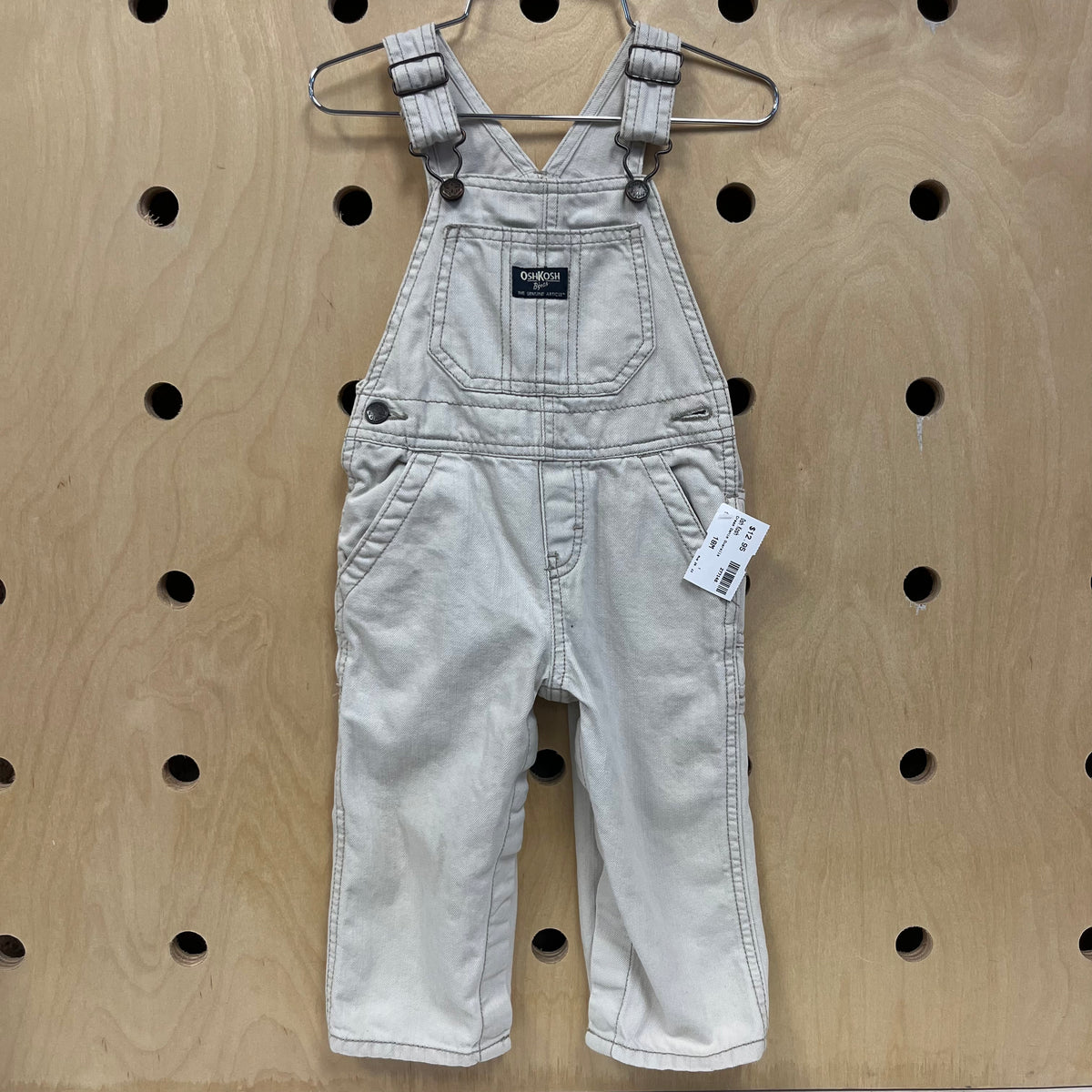 Cream Denim Overalls