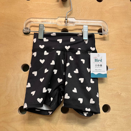 Black Hearts Biker Shorts