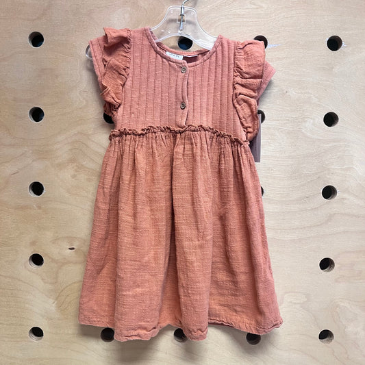 Sienna Ribbed Wood Button Dress