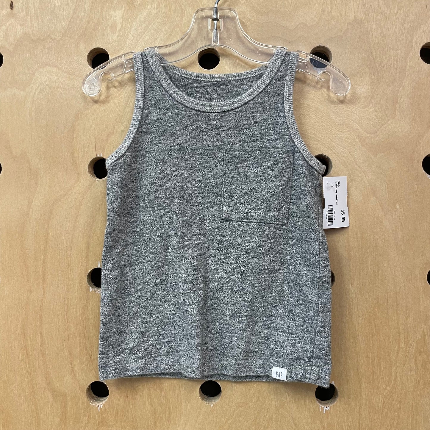 Heather Grey Pocket Tank