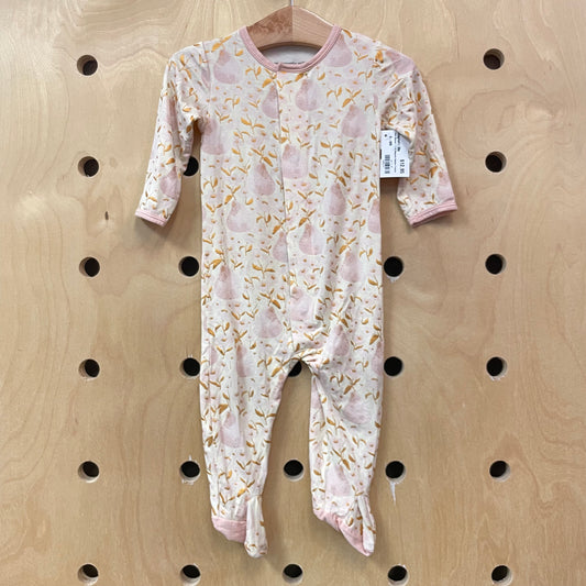 Gold Shimmer Pears Magnetic Bamboo Footies