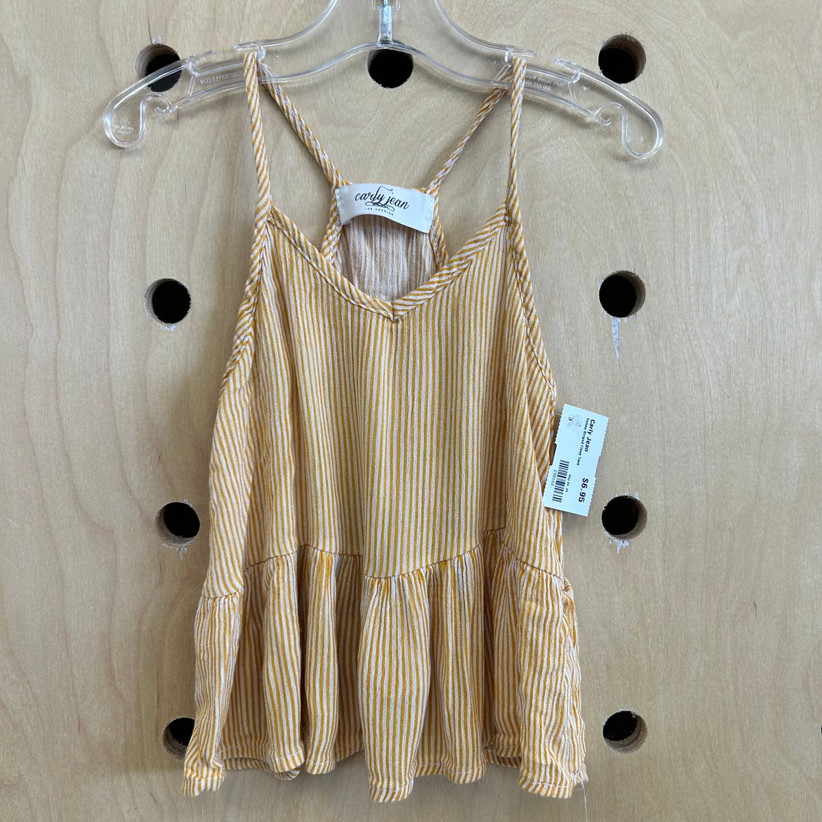Yellow Striped Flowy Tank
